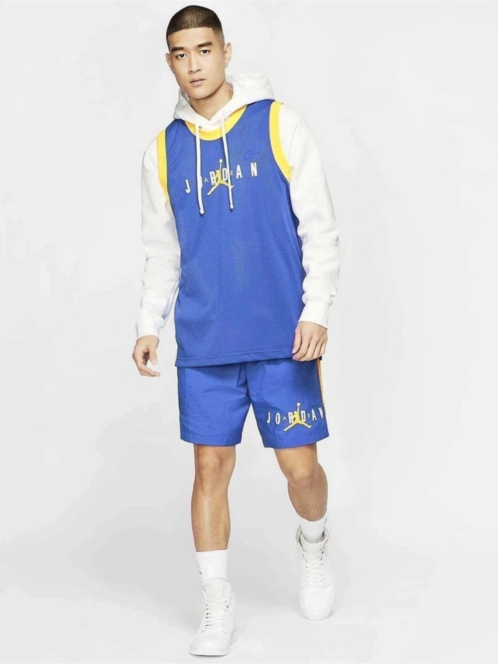 Jordan Jumpman DNA Mesh Jersey Blue & Yellow 2XL LIKE NEW